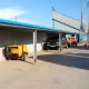 This shows the Leanto that we put onto the Kings Lynn STARS Speedwat Team's building at the Norfolk Arena to act as a pit's area for the home team.