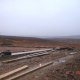 Groundworks taking shape in the wild outback of Shetland. Robertson Bus Workshop SHETLAND ISLES - YELL